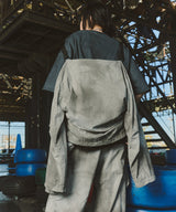 AIVER ムラ染めナイロンボンテージブルゾン