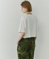 AIVER 16/-ウォッシュ天竺クロップドS/S TEE