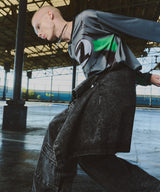 AIVER 硫化ペイントデニムシャツジャケット