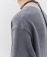 【予約】AIVER ヘビーワッフルヘンリーネックL/S TEE
