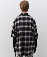 【予約】AIVER ワッフルレイヤードオンブレチェックシャツ
