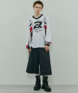 AIVER ワイドクォーターデニムパンツ