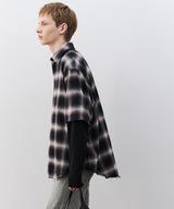 【予約】AIVER ワッフルレイヤードオンブレチェックシャツ