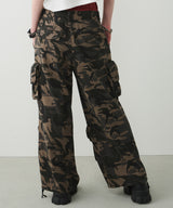 AIVER カモレイヤードカーゴパンツ