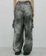 AIVER ムラ染めナイロンカーゴパンツ