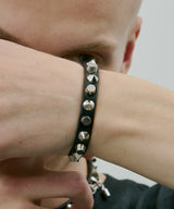 AIVER 1連スタッズレザーバングル