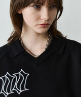 AIVER ナンバリングラグランニットポロ