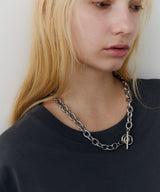 AFF AIVER サージカルダブルリングチェーンネックレス