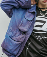 AIVER ムラ染めナイロンボンテージブルゾン