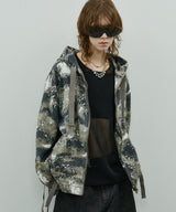 AIVER カモフラージュフルジップパーカー