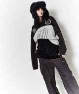 model:H172 B76 W63 H91 着用サイズ:MEDIUM (ダークグレー)