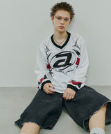 AIVER ワイドクォーターデニムパンツ