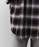 【予約】AIVER ワッフルレイヤードオンブレチェックシャツ