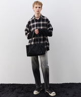 【予約】AIVER ワッフルレイヤードオンブレチェックシャツ