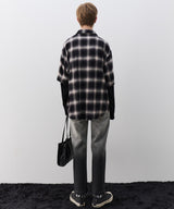 【予約】AIVER ワッフルレイヤードオンブレチェックシャツ