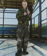 AIVER ムラ染めナイロンカーゴパンツ