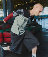 AIVER ワイドクォーターデニムパンツ