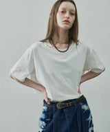 AIVER 16/-ウォッシュ天竺クロップドS/S TEE