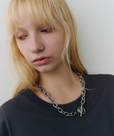 AFF AIVER サージカルダブルリングチェーンネックレス