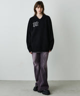 AIVER ナンバリングラグランニットポロ