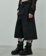 AIVER ワイドクォーターデニムパンツ