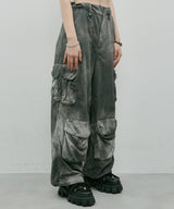 AIVER ムラ染めナイロンカーゴパンツ