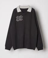 AIVER ナンバリングラグランニットポロ