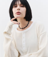 【予約】AIVER ヘビーワッフルヘンリーネックL/S TEE