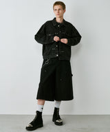 model:H185 B81 W65 H90 着用サイズ:LARGE (ブラック着用)