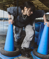 AIVER ムラ染めナイロンカーゴパンツ