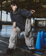 AIVER ムラ染めナイロンカーゴパンツ