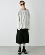 model:H185 B81 W65 H90 着用サイズ:LARGE (ブラック着用)