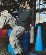 AIVER ムラ染めナイロンカーゴパンツ