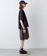 AIVER 30/2ウォッシュ天竺ガゼットポケットコンパクトS/S TEE