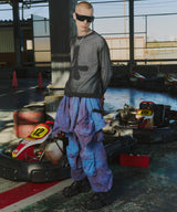 AIVER ムラ染めナイロンカーゴパンツ