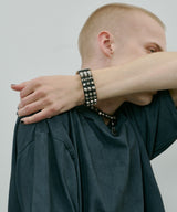 AIVER 3連スタッズレザーバングル