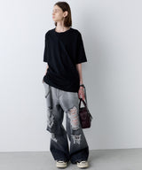 AFF AIVER 16/-ウォッシュ天竺スキッパーS/S TEE