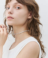 AFF AIVER 天然石カットビーズネックレス MADE IN JAPAN