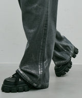 AIVER ペンキ加工バギーデニム