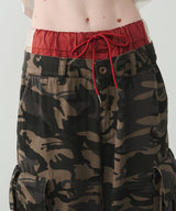 AIVER カモレイヤードカーゴパンツ