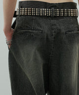 AIVER オーバーダイバギーダメージデニム