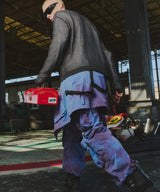 AIVER ムラ染めナイロンカーゴパンツ