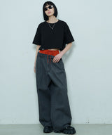 AIVER 16/-ウォッシュ天竺クロップドS/S TEE