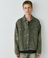 model:H185 B81 W65 H90 着用サイズ:MEDIUM (グリーン)