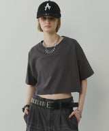 AIVER 16/-ウォッシュ天竺クロップドS/S TEE