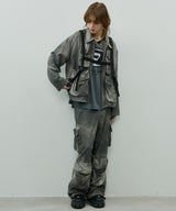 model:H175 B78 W57 H85 着用サイズ:MEDIUM<br/>着用アウター:ムラ染めナイロンボンテージブルゾン(問い合わせ番号/ACCRA251001/AC00000019)※セットアップ着用