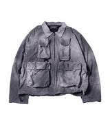 AIVER ムラ染めナイロンボンテージブルゾン