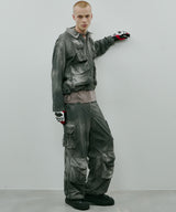 model:H186 B88 W70 H90 着用サイズ:MEDIUM<br/>着用アウター:ムラ染めナイロンボンテージブルゾン(問い合わせ番号/ACCRA251001/AC00000019)※セットアップ着用