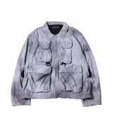 AIVER ムラ染めナイロンボンテージブルゾン