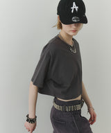 AIVER 16/-ウォッシュ天竺クロップドS/S TEE